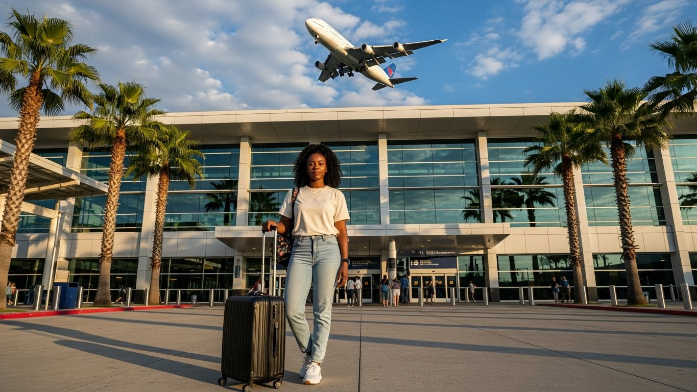 Traveler at airport